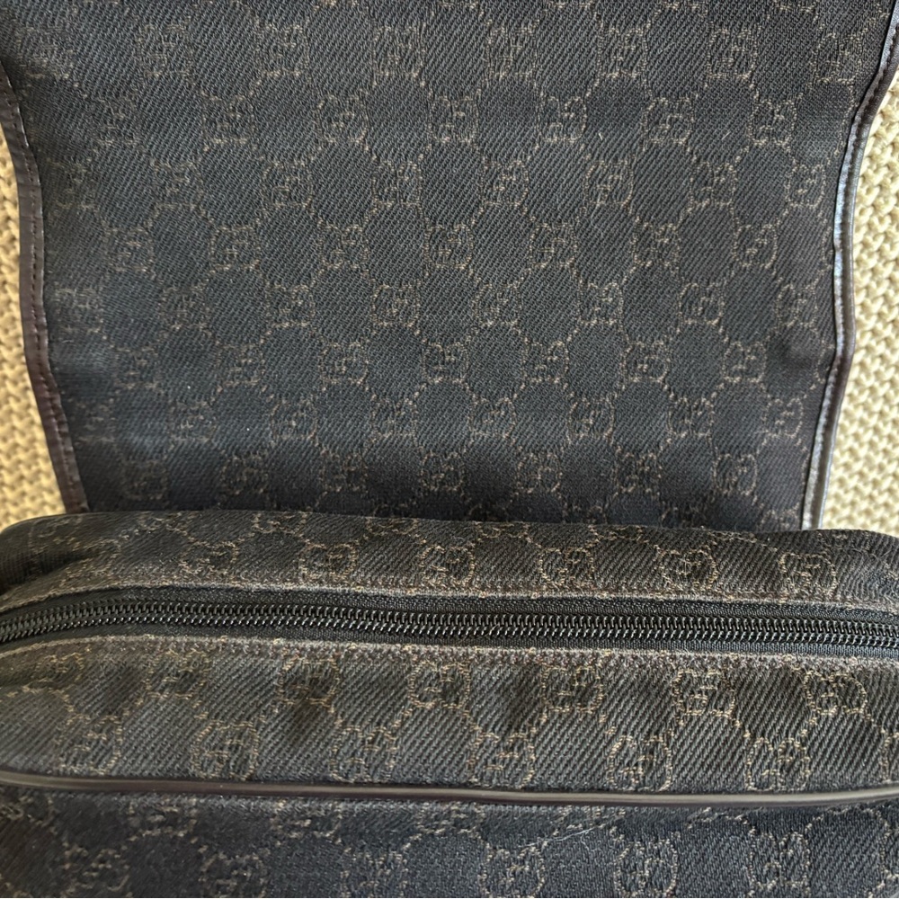 Gucci Dark Brown Canvas & Leather Messenger Bag - Picture 8 of 14